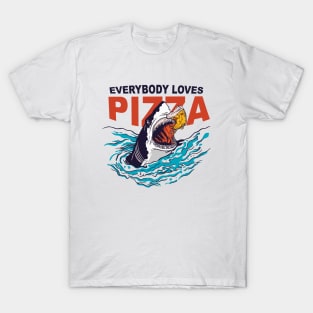 Everybody Loves Pizza | Shark Eating Last Slice T-Shirt